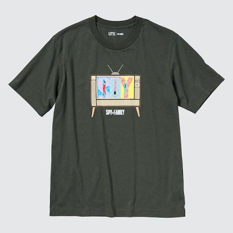 Camiseta Uniqlo SPY x FAMILY UT Hombre Gris | 153697_PE