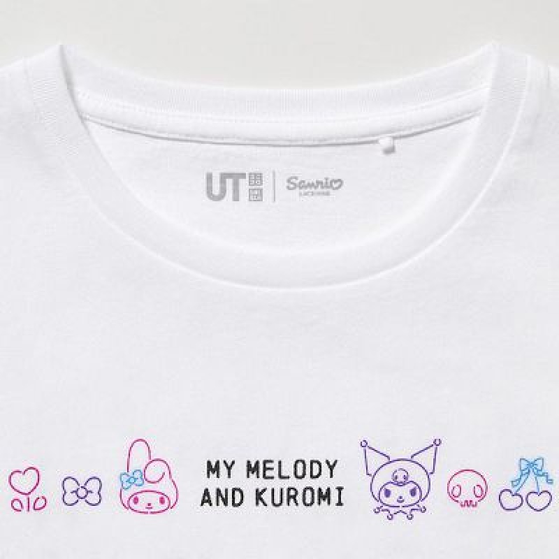 Camiseta Uniqlo Sanrio Characters: Kuromi & My Melody UT Niños Blancas | 463189_PE