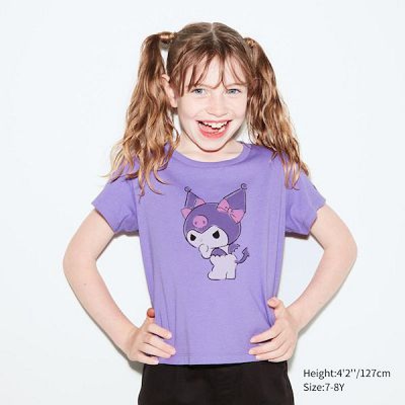 Camiseta Uniqlo Sanrio Characters: Kuromi & My Melody UT Niños Moradas | 925473_PE