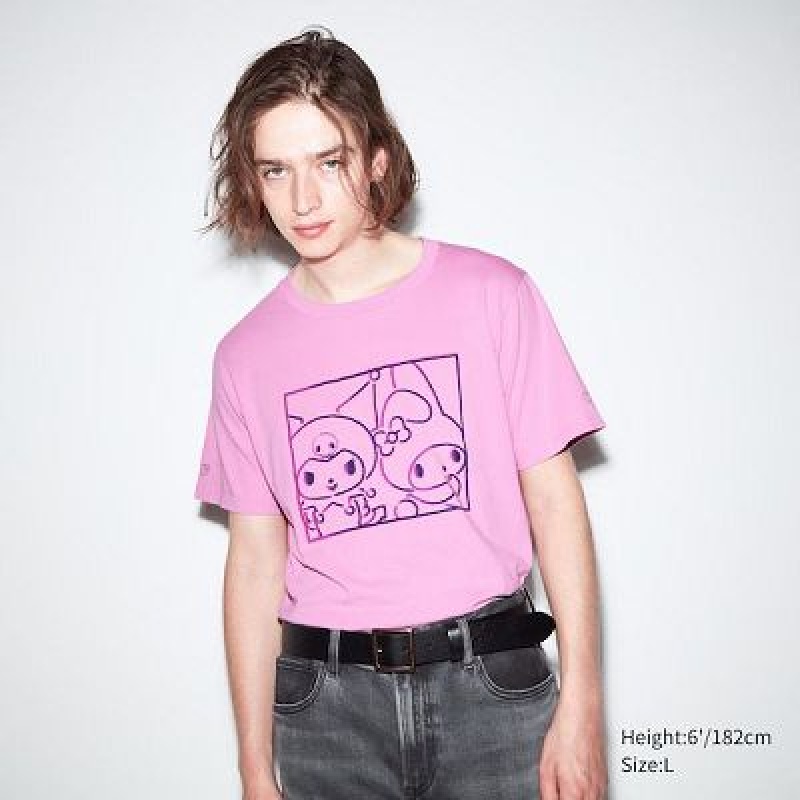 Camiseta Uniqlo Sanrio Characters: Kuromi & My Melody UT Mujer Rosas | 489356_PE