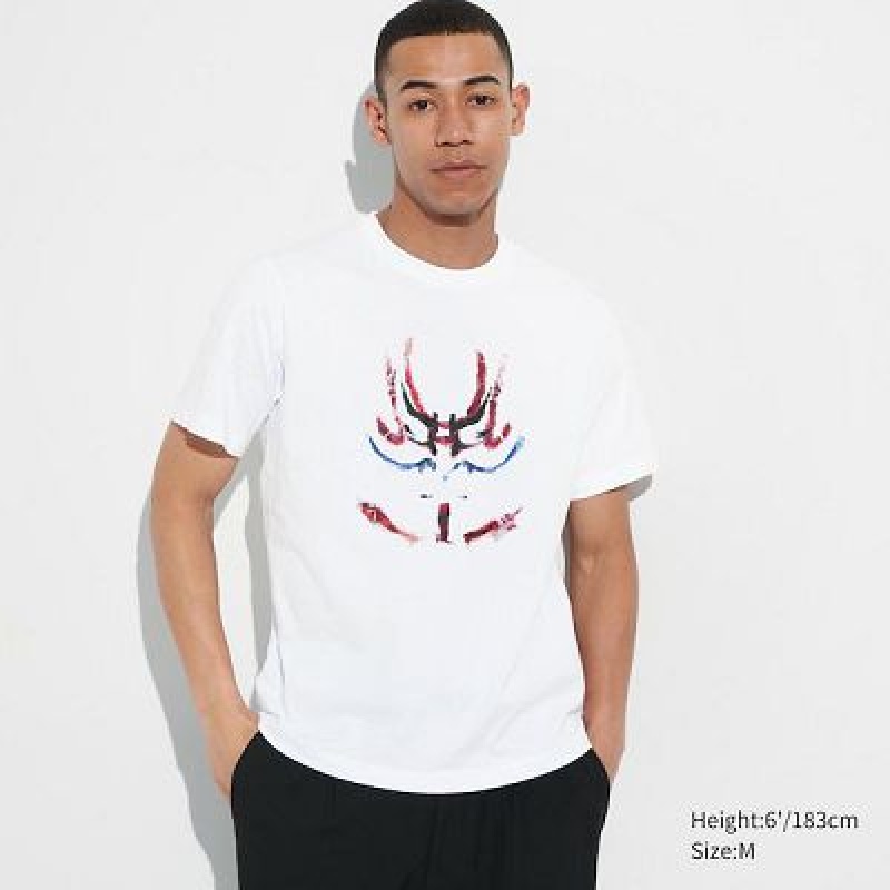 Camiseta Uniqlo Shochiku Kabuki UT Hombre Blancas | 52749_PE