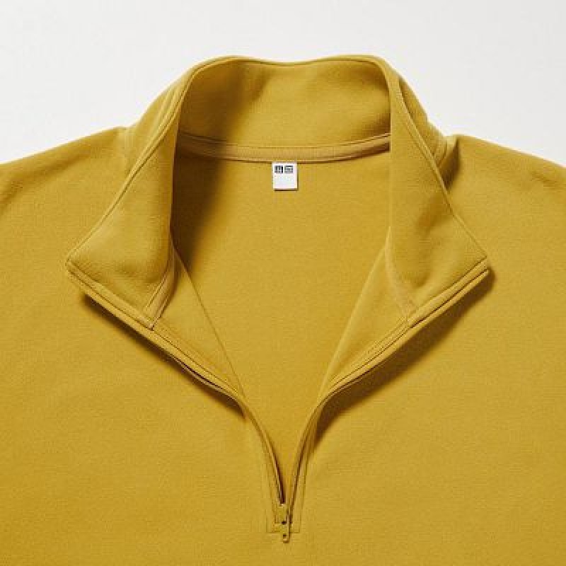 Camiseta Uniqlo Smooth Half-Zip Long-Sleeve Hombre Natural | 280619_PE