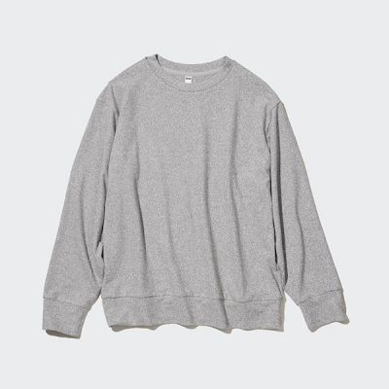 Camiseta Uniqlo Soft De Punto Crew Neck Long-Sleeve Mujer Blancas | 64871_PE