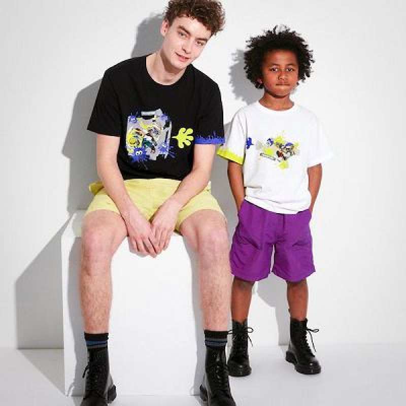 Camiseta Uniqlo Splatoon 3 UT Niños Blancas | 45271_PE