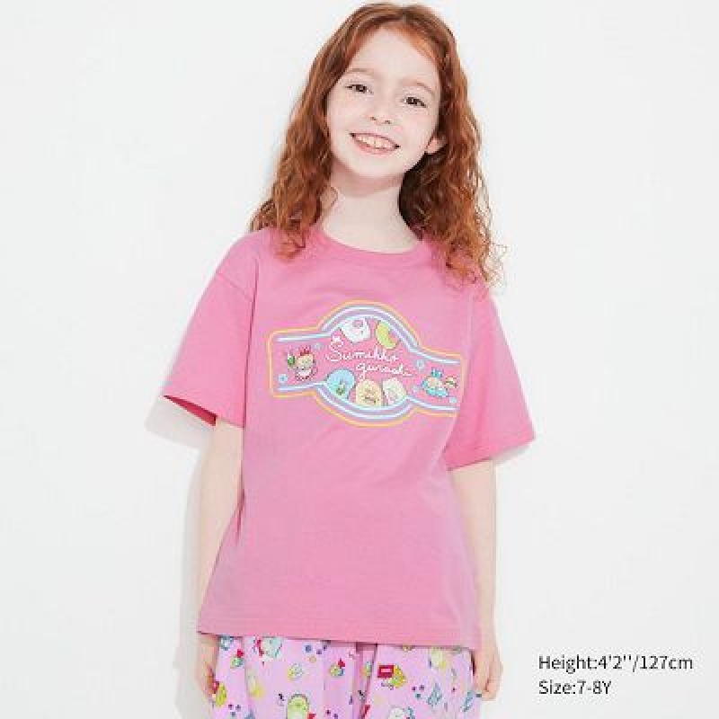 Camiseta Uniqlo Sumikkogurashi UT Niños Rosas | 309726_PE