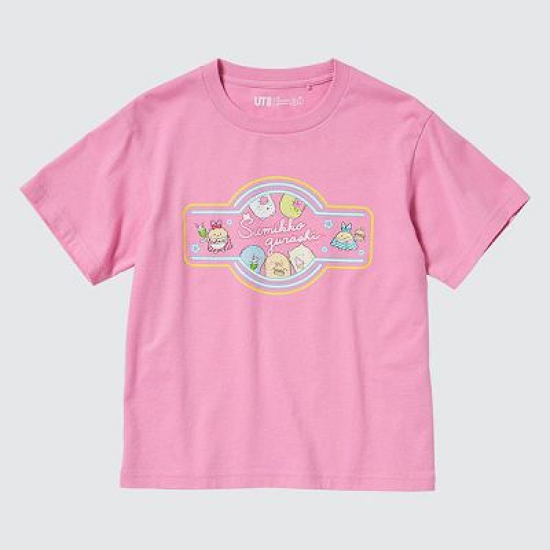 Camiseta Uniqlo Sumikkogurashi UT Niños Rosas | 309726_PE