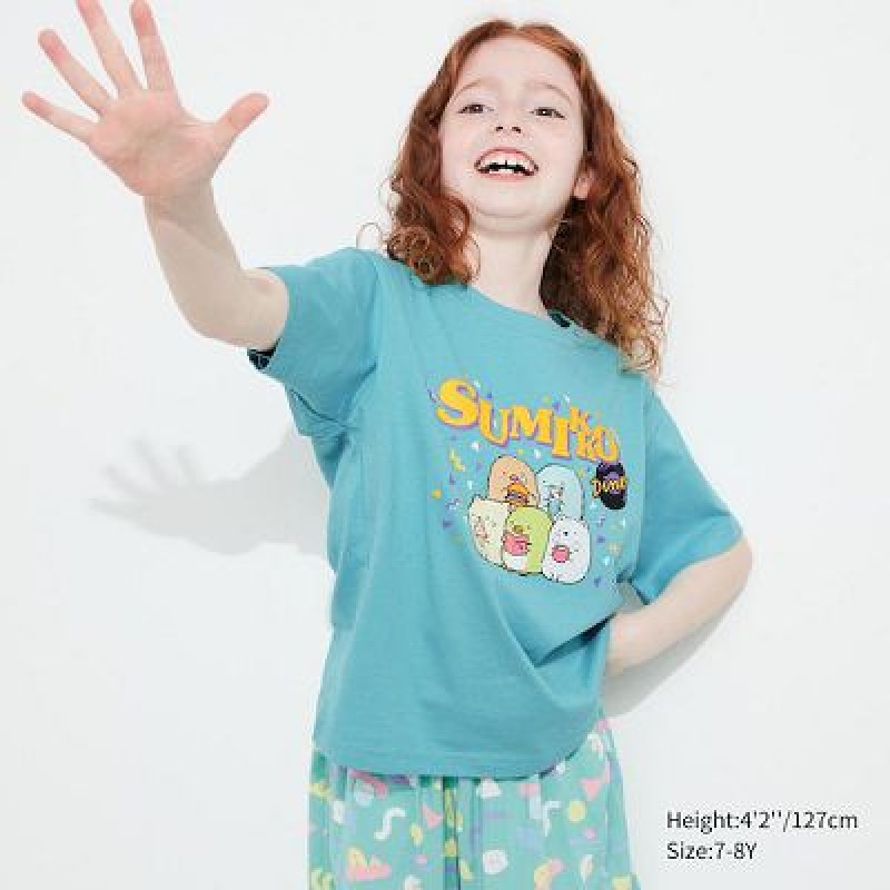 Camiseta Uniqlo Sumikkogurashi UT Niños Verde | 158960_PE