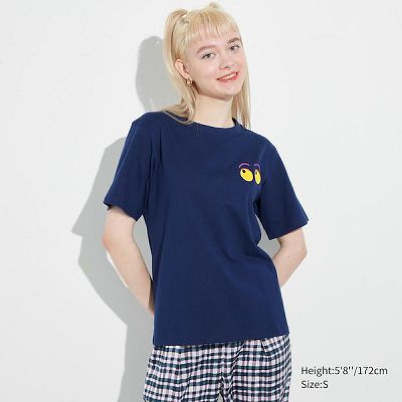 Camiseta Uniqlo UTGP2023: MAGIC FOR ALL UT Mujer Azul Marino | 238410_PE