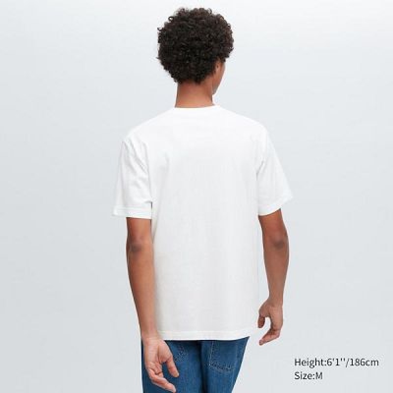 Camiseta Uniqlo UT Archive UT Hombre Blancas | 38742_PE