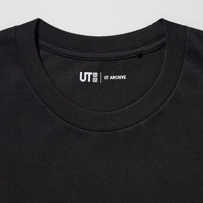 Camiseta Uniqlo UT Archive UT Mujer Negras | 925876_PE