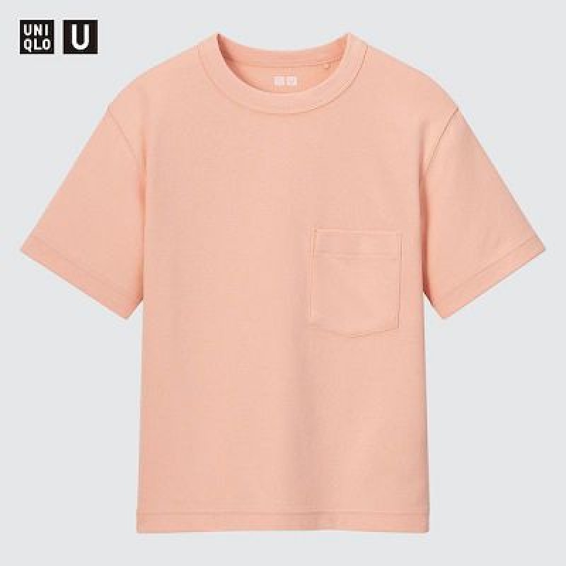 Camiseta Uniqlo U AIRism Cotton Crew Neck Short-Sleeve Niños Blancas | 94827_PE