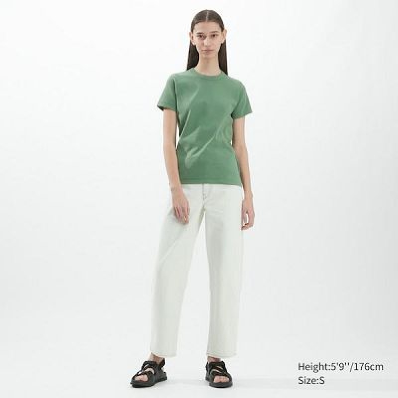 Camiseta Uniqlo U Crew Neck Short-Sleeve Mujer Blancas | 729618_PE