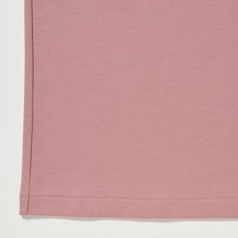 Camiseta Uniqlo U Crew Neck Short-Sleeve Mujer Rosas | 723084_PE