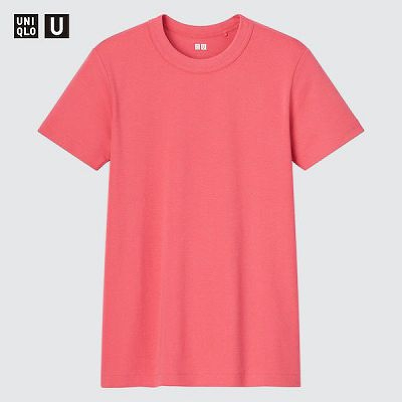 Camiseta Uniqlo U Crew Neck Short-Sleeve Mujer Rojas | 56432_PE