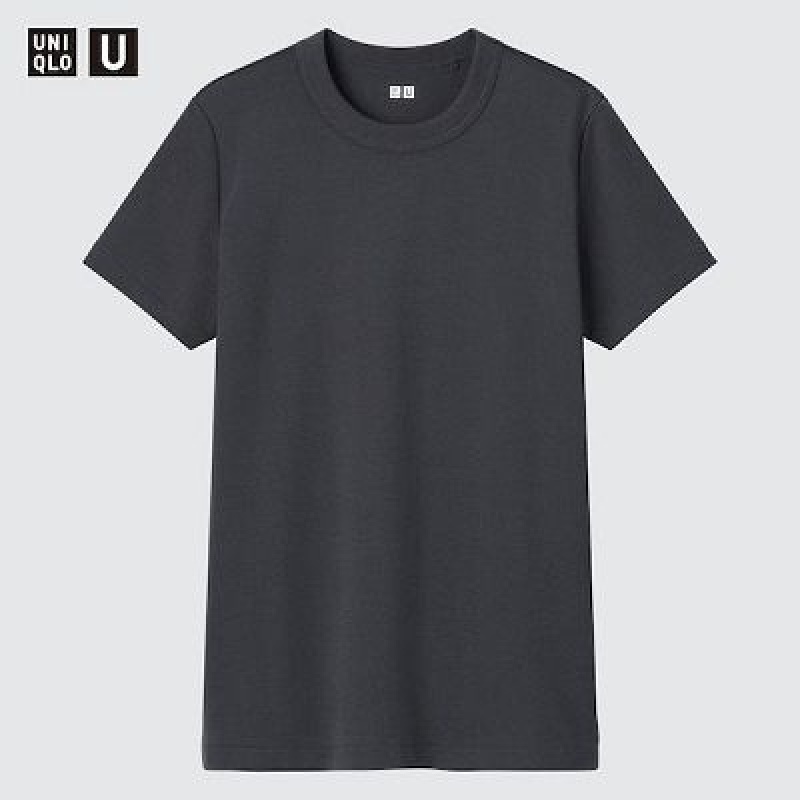 Camiseta Uniqlo U Crew Neck Short-Sleeve Mujer Gris | 328097_PE