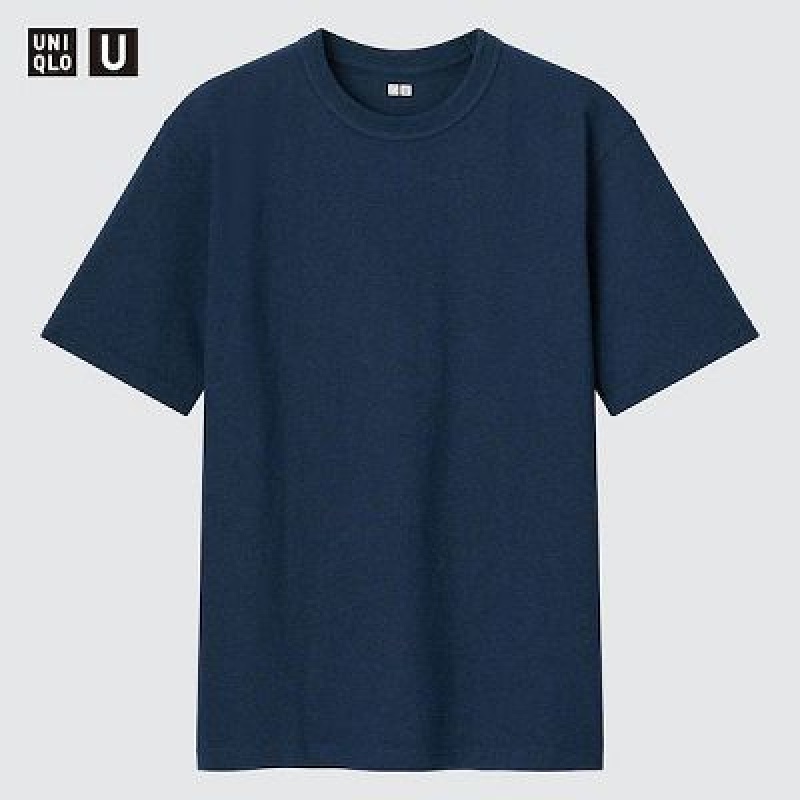 Camiseta Uniqlo U Crew Neck Short-Sleeve Mujer Azules | 943751_PE