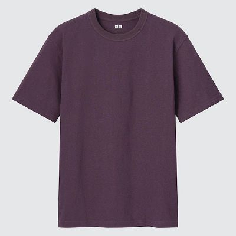 Camiseta Uniqlo U Crew Neck Short-Sleeve Mujer Moradas | 708925_PE