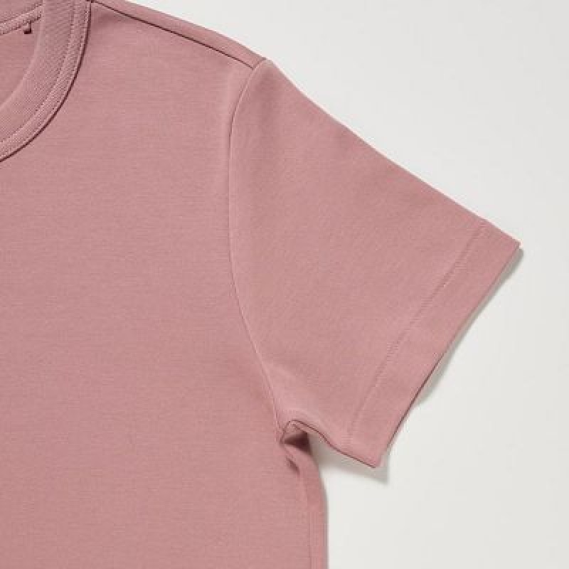 Camiseta Uniqlo U Crew Neck Short-Sleeve Mujer Rosas | 24185_PE