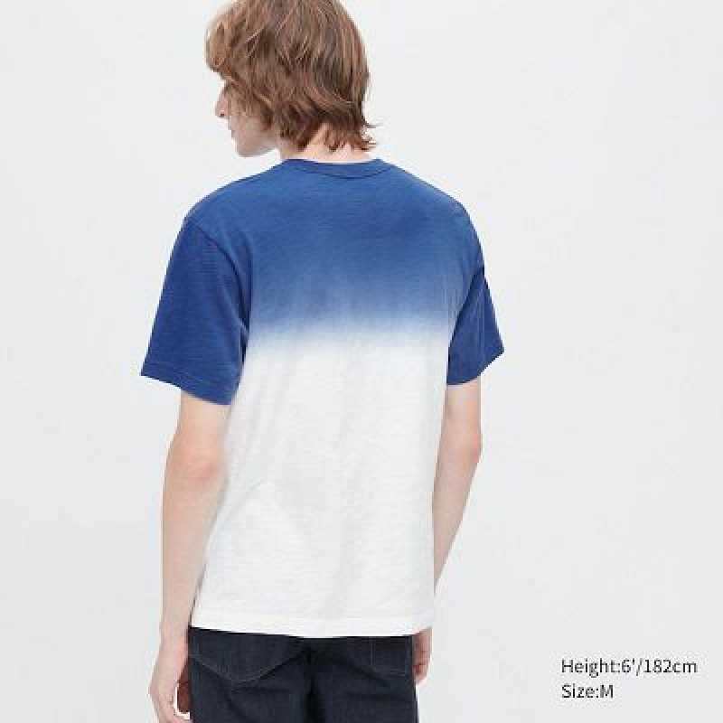 Camiseta Uniqlo Ukiyo-e UT Hombre Azules | 431027_PE