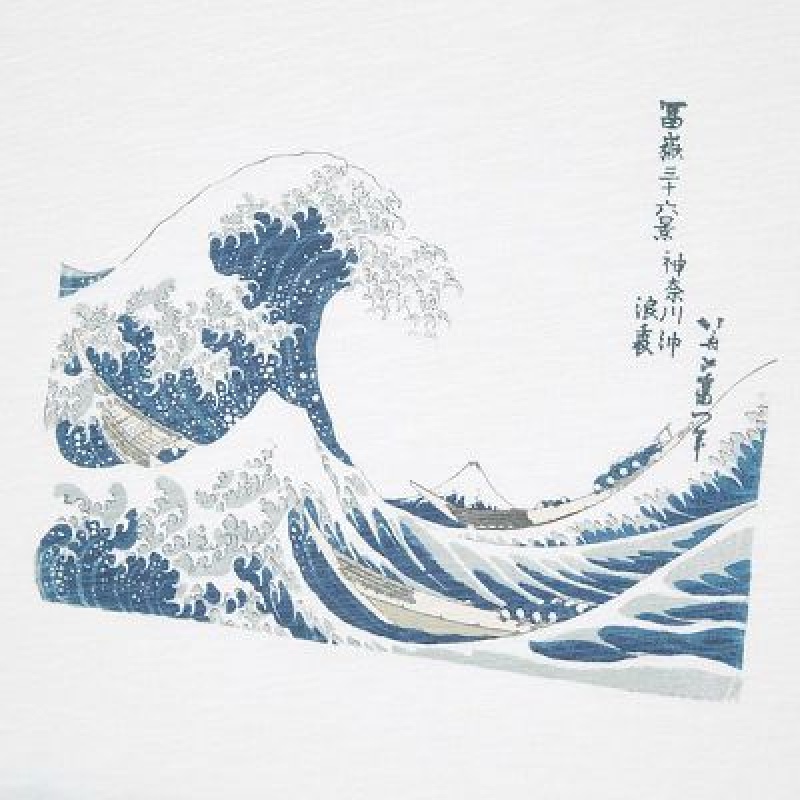 Camiseta Uniqlo Ukiyo-e UT Hombre Blancas | 720346_PE