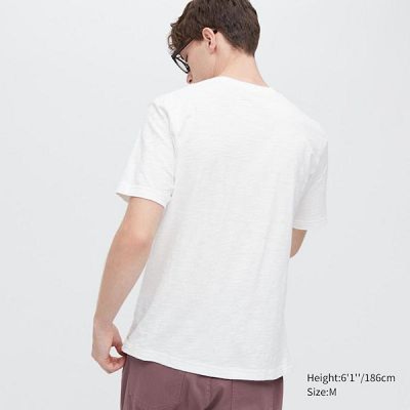 Camiseta Uniqlo Ukiyo-e UT Hombre Blancas | 456390_PE