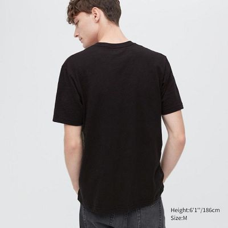 Camiseta Uniqlo Ukiyo-e UT Hombre Negras | 407961_PE