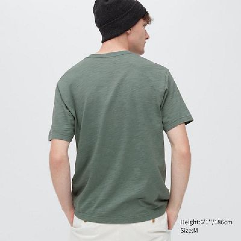 Camiseta Uniqlo Ukiyo-e UT Hombre Verde | 902738_PE