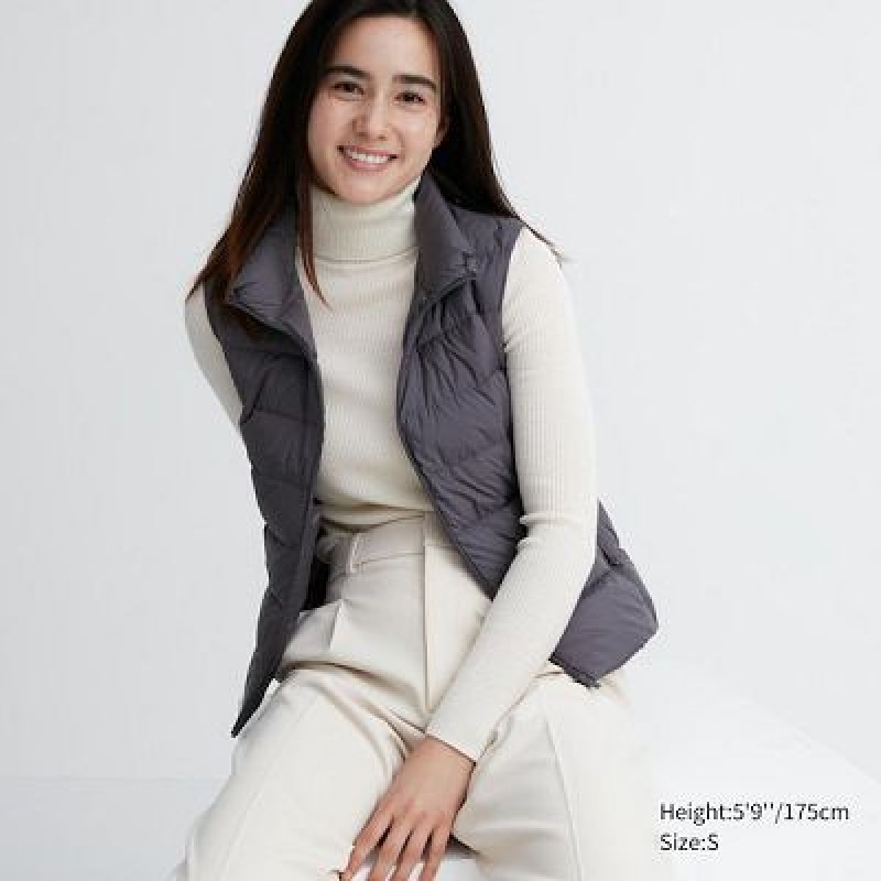 Chaleco de Plumas Uniqlo Ultra Light Mujer Gris | 214875_PE