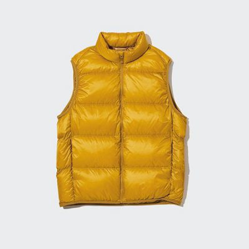 Chaleco de Plumas Uniqlo Ultra Light (Wide Quilt) Hombre Amarillo | 935672_PE