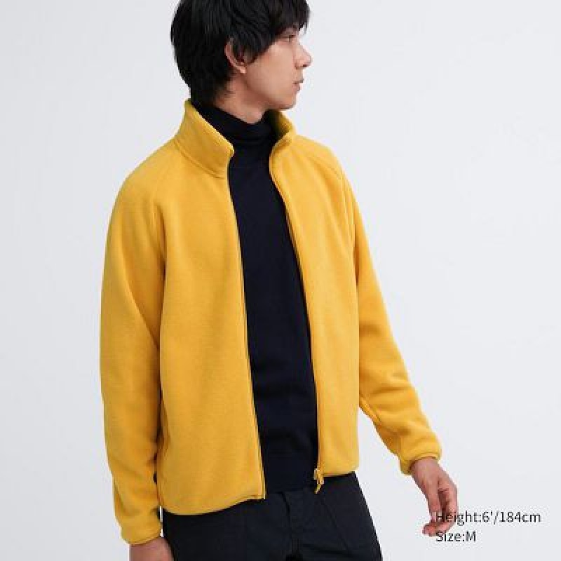 Chaquetas De Lana Uniqlo Long-Sleeve Full-Zip Hombre Amarillo | 62719_PE