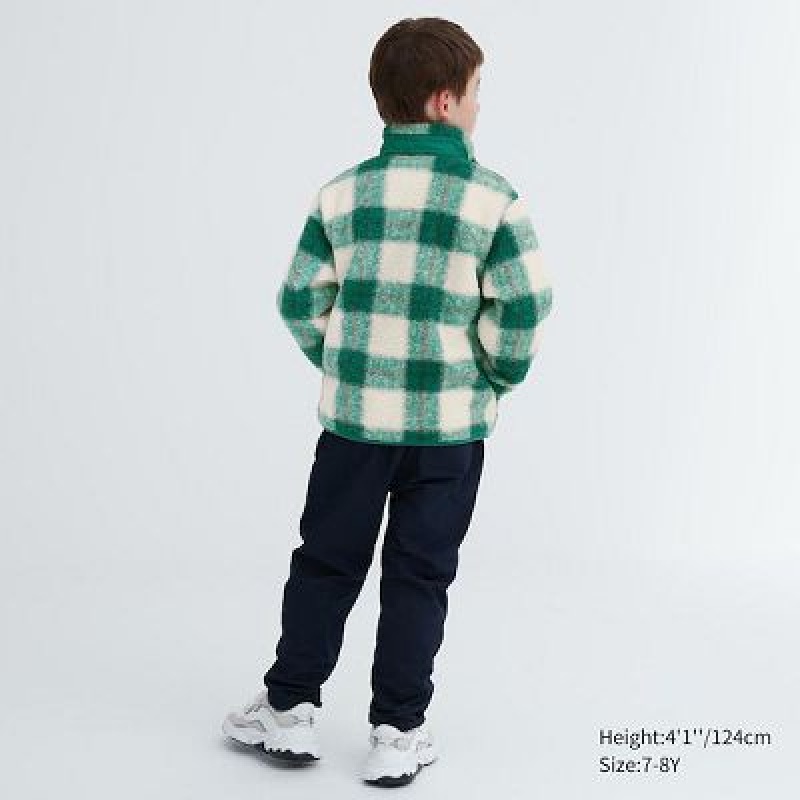 Chaquetas De Lana Uniqlo Windproof Niños Verde | 963214_PE