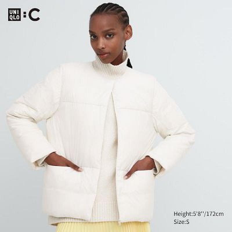 Chaquetas De Plumas Uniqlo Light Mujer Blancas | 541230_PE