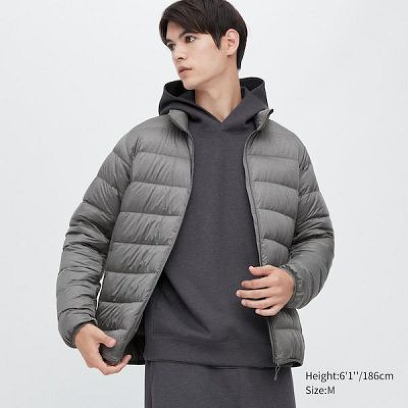 Chaquetas De Plumas Uniqlo Ultra Light Hombre Gris | 456231_PE