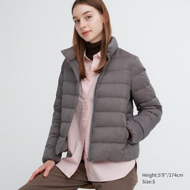 Chaquetas De Plumas Uniqlo Ultra Light Mujer Gris | 941538_PE