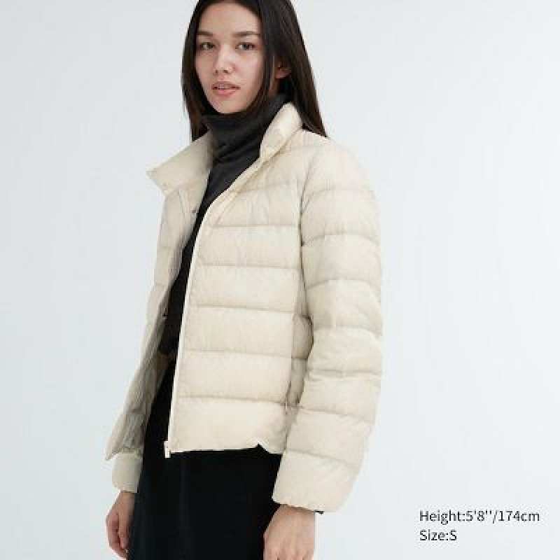 Chaquetas De Plumas Uniqlo Ultra Light Mujer Blancas | 273810_PE