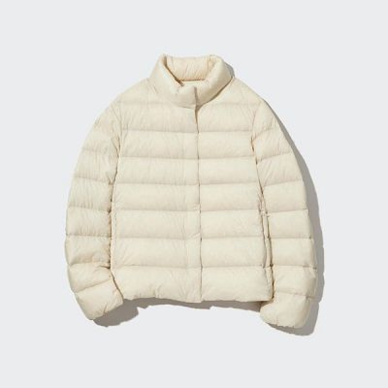 Chaquetas De Plumas Uniqlo Ultra Light Mujer Beige | 412687_PE