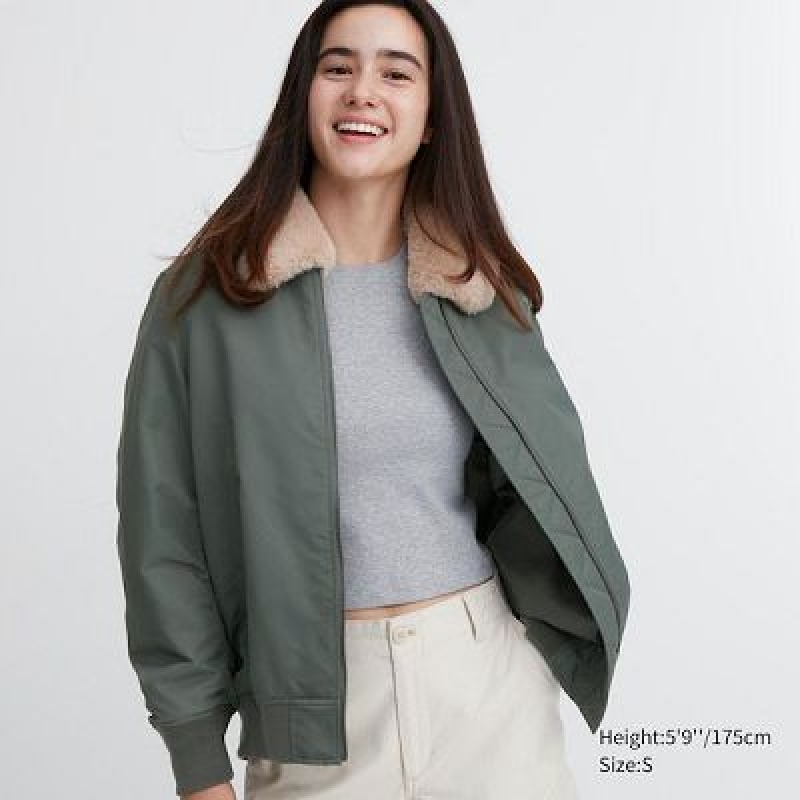 Chaquetas Uniqlo Acanalado Mujer Blancas | 109827_PE