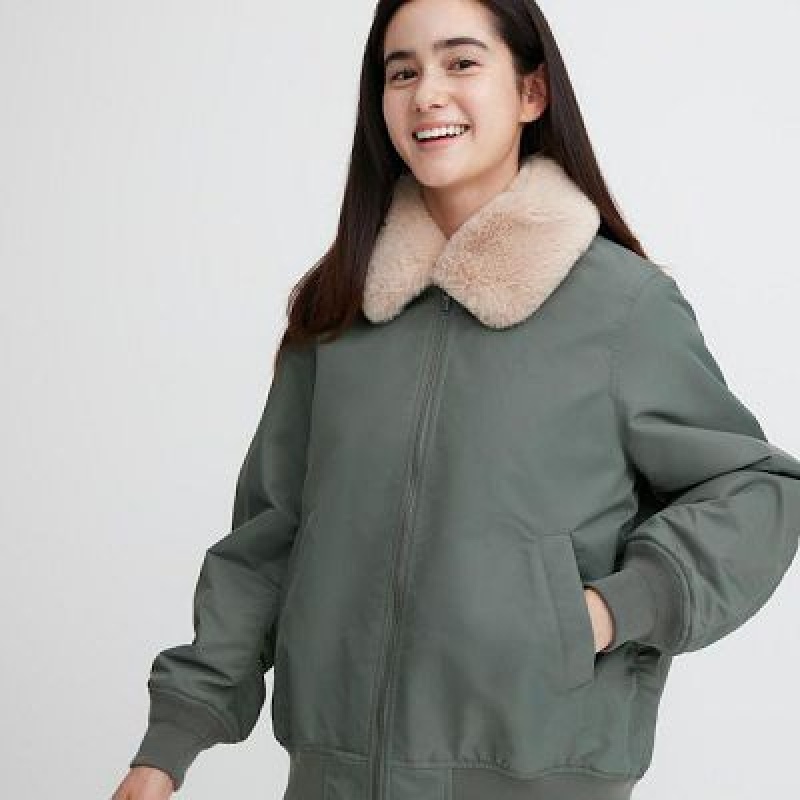 Chaquetas Uniqlo Acanalado Mujer Blancas | 109827_PE