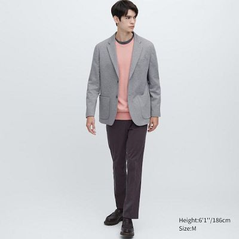 Chaquetas Uniqlo Comfort Hombre Gris | 634057_PE