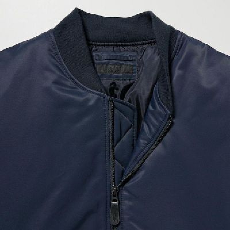 Chaquetas Uniqlo MA-1 Hombre Azul Marino | 836052_PE