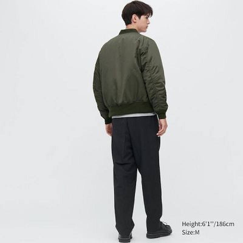 Chaquetas Uniqlo MA-1 Hombre Verde Oliva | 629410_PE