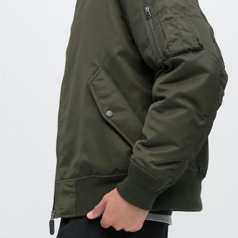 Chaquetas Uniqlo MA-1 Hombre Verde Oliva | 629410_PE