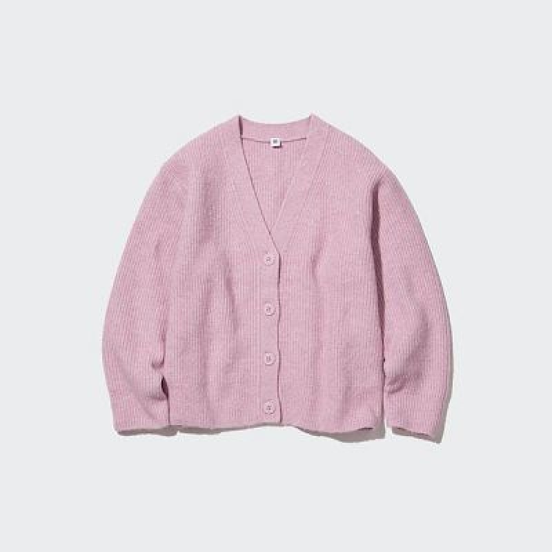 Cárdigan Uniqlo Souffle Yarn V-Neck Niños Blancas | 513896_PE