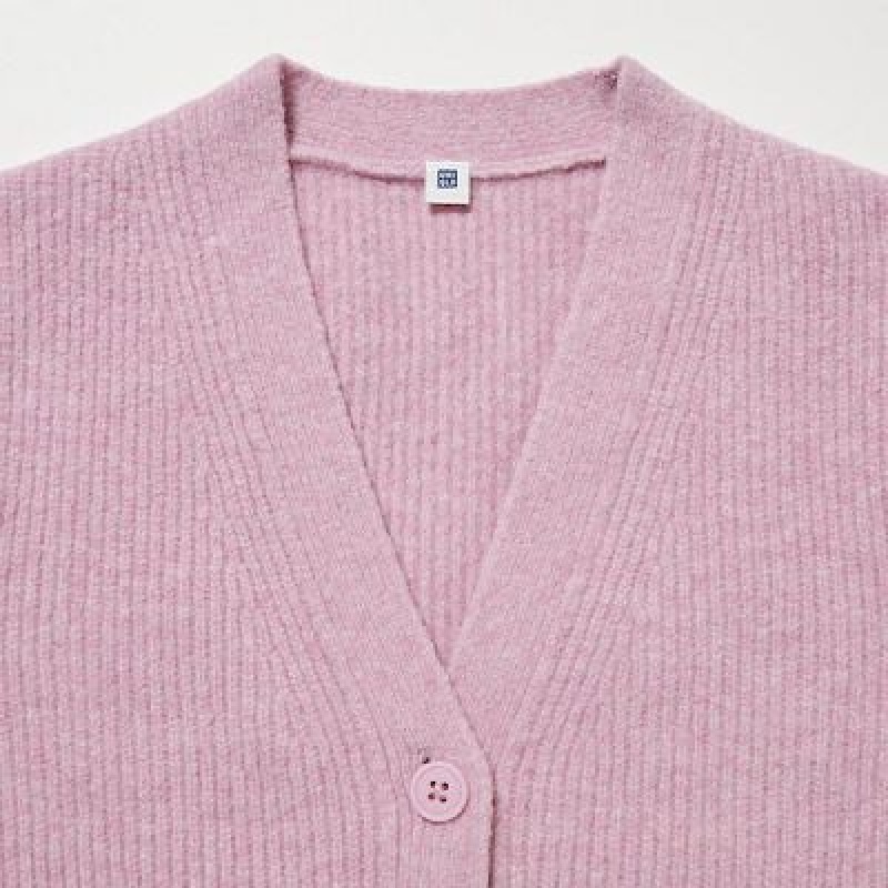 Cárdigan Uniqlo Souffle Yarn V-Neck Niños Blancas | 513896_PE