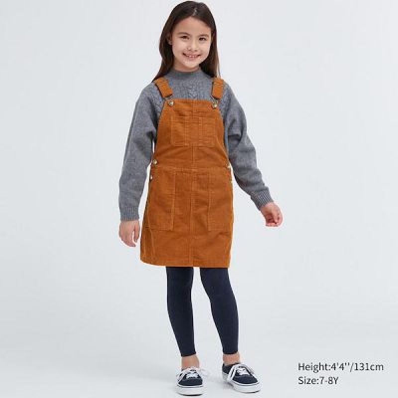 Falda Uniqlo Corduroy Jumper Niños Naranjas | 527840_PE