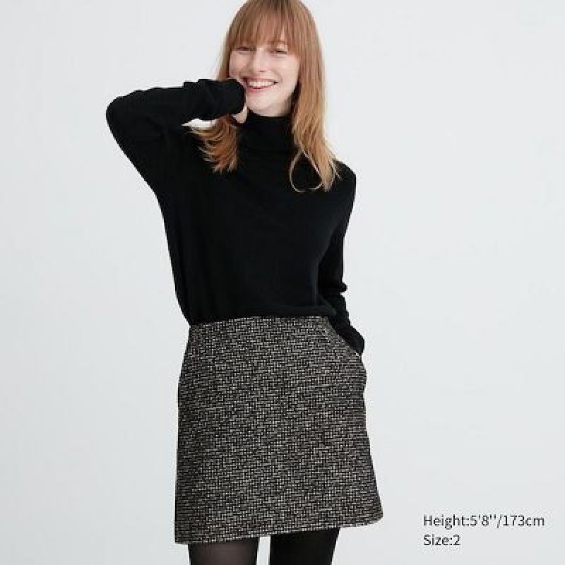 Falda Uniqlo Tweed Mini Mujer Gris | 872140_PE