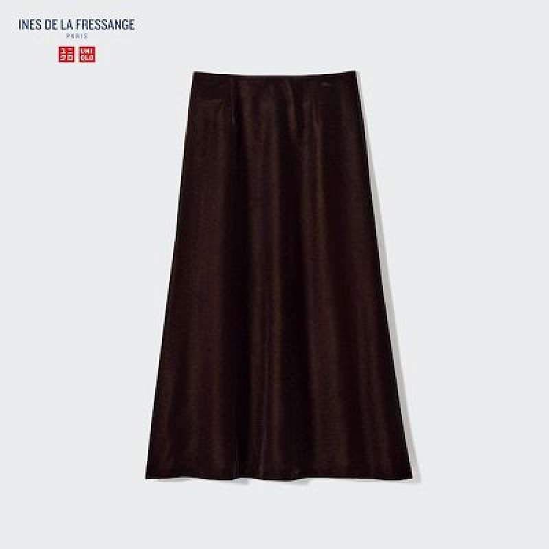 Falda Uniqlo Velvet Narrow Mujer Negras | 103576_PE