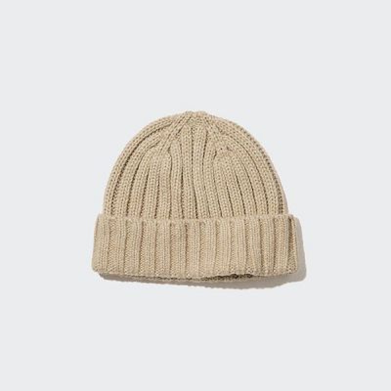 Gorras Uniqlo HEATTECH De Punto Niños Beige | 593862_PE