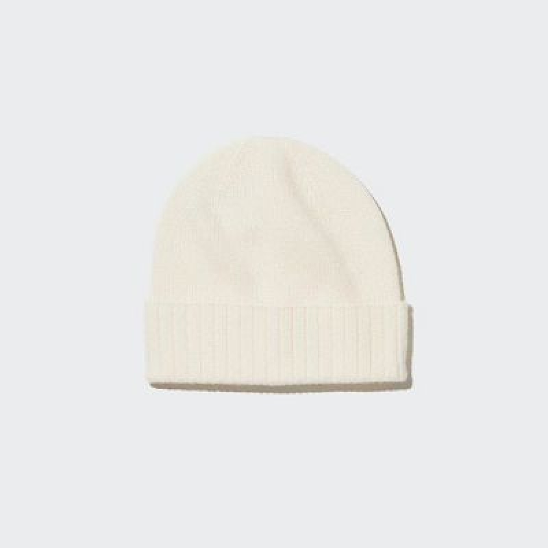 Gorros Uniqlo Cashmere De Punto Mujer Blancas | 647185_PE