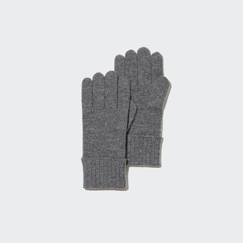 Guantes Uniqlo Cashmere De Punto Mujer Gris | 286493_PE